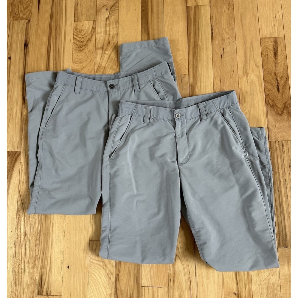 Under Armour Pants Mens 32x30 Gray Match Play Straight Performance Golf Lot (x2)